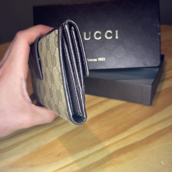 Authentic GUCCI canvas GG Monogram Long Wallet With Box - Picture 3 of 7